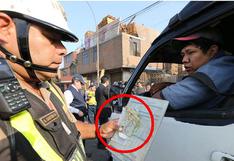 Lima: 4 choferes a prisión suspendida por ofrecer coimas a policías