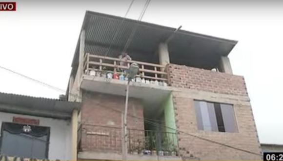 Hombre cayó del tercer piso de una vivienda en Villa María del Triunfo durante el sismo de magnitud 5,6 en Lima | Captura: Buenos Días Perú