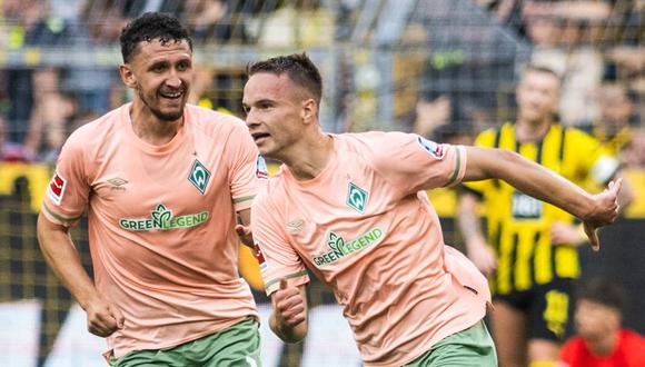 Werder Bremen logró agónica remontada sobre Borussia Dortmund en Bundesliga. (Foto: EFE)