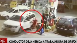 SMP: trabajadora de un grifo fue arrastrada por un conductor de auto que intentó darse a la fuga tras llenar gasolina 