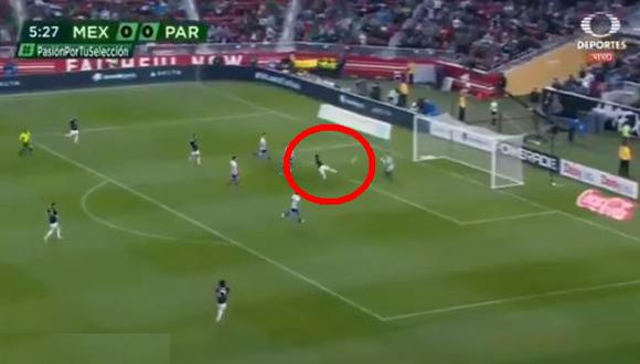 México vs. Paraguay EN VIVO: Jonathan Dos Santos marcó el 1-0 con una asombrosa volea | VIDEO. (Video: YouTube/Foto: Captura de pantalla)