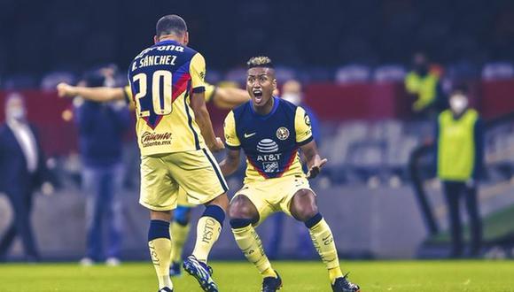 Pedro Aquino marcó su primer gol oficial como 'Águila'. (Foto: Club América)