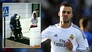 Jesé del Real Madrid es rescatado por bomberos de un incendio