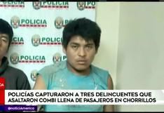 Delincuentes asaltan combi en Chorrillos