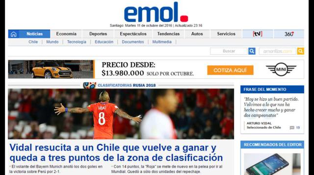 Selección: ¿Qué dijo la prensa chilena del triunfo ante Perú? - 6