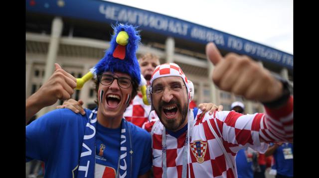 Francia vs. Croacia: fiesta en la previa de la final del Mundial. (Foto: EFE)