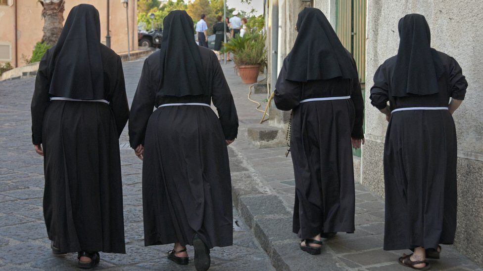 nuns from behind