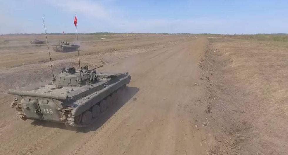 Poderío de los tanques rusos en acción. (Foto: Ministerio de Defensa de Rusia/YouTube/