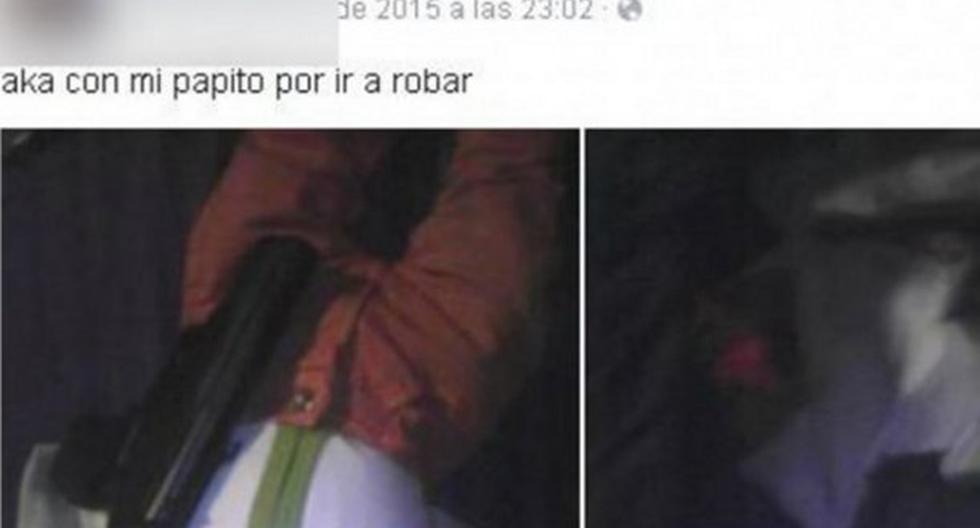Indiognación en Facebook y Uruguay por foto de bebé con pistola. (foto: Facebok/infobae.com