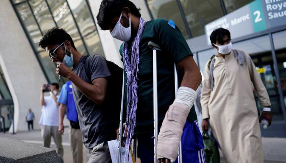 Afganos evacuados desde Kabul en el aeropuerto internacional de Washington Dulles en Chantilly, Virginia. (Foto: EFE)