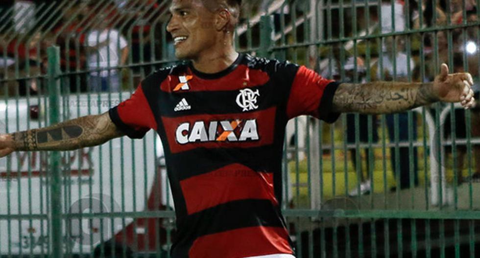A los 31 minutos del partido, apareció Paolo Guerrero para anotar el primer gol del Flamengo. (Foto: Gazeta Press)
