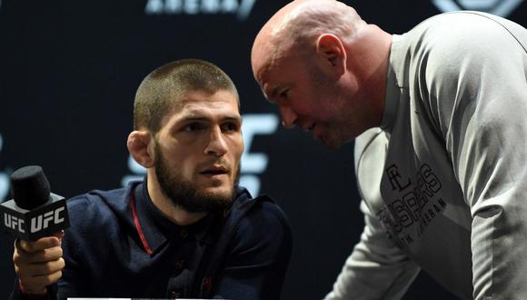 Khabib Nurmagomedov se despide de la UFC con emotivo mensaje dirigido a Dana White. (Redes sociales)