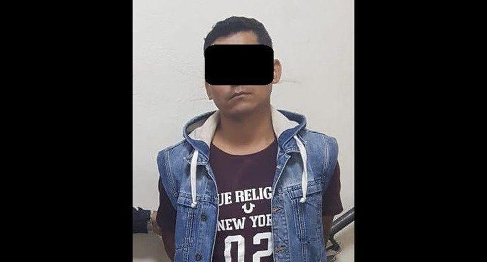 Gomer Abimael Primo Miraval (26) fue detenido en el momento que descendía de un automóvil, cerca de la comisaría de Pachacútec. (Policía Nacional del Perú)