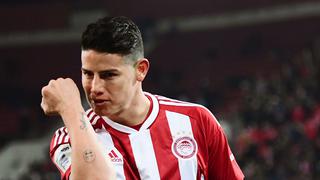 James Rodríguez anota ‘doblete’ en la goleada de Olympiacos a Panetolikos por la Superliga de Grecia | VIDEO
