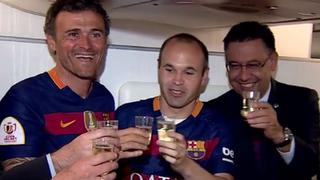 Barcelona: así brindaron los campeones de la Copa del Rey