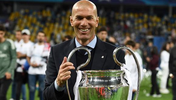 Zidane busca ganar su cuarta Champions League en la quinta temporada que dirige a los madridistas en el torneo continental. (Foto: AFP)