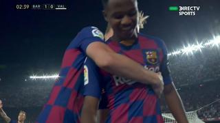 Barcelona vs. Valencia: Ansu Fati sorprendió al cuadro 'Che' con el 1-0 a los dos minutos | VIDEO