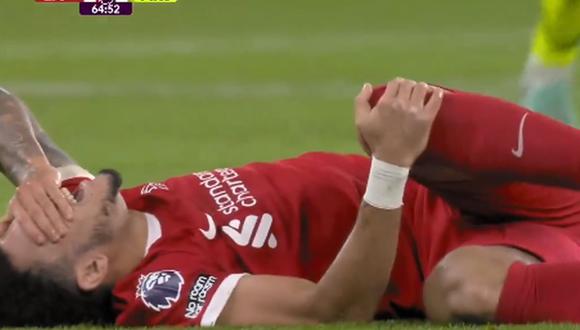 Luis Díaz lesionado: así se retiró del Liverpool vs Arsenal en Anfield por Premier League | VIDEO