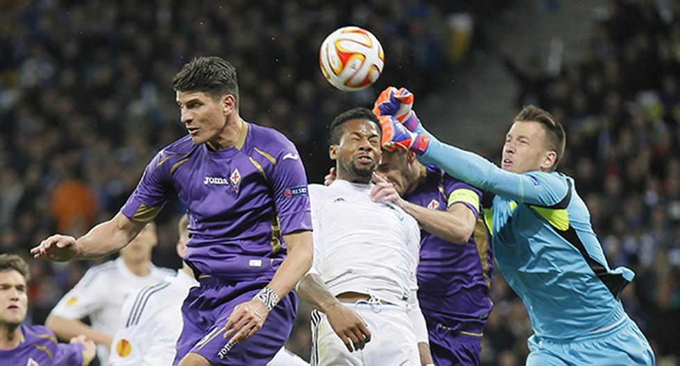 Fiorentina empató sobre la hora con el Dynamo de Kiev. (Foto: EFE)