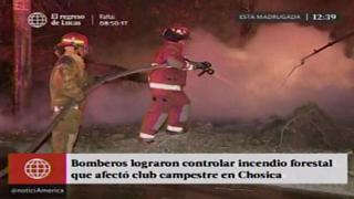 Chosica: Incendio forestal cerca de club alarmó a vecinos