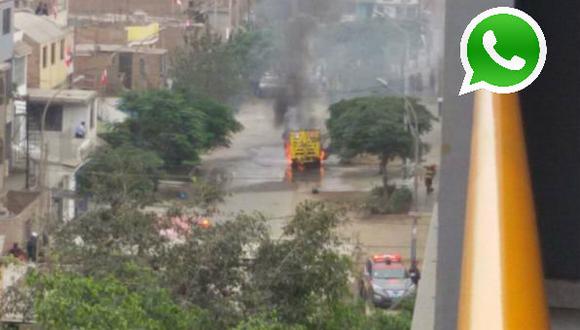 WhatsApp: camión con balones de gas explotó en Comas