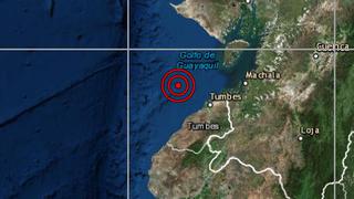 Sismo de magnitud 4,5 se registró esta mañana enTumbes