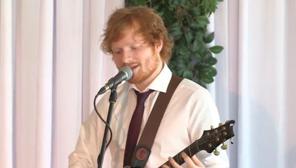Ed Sheeran sorprendió así a una pareja de recién casados