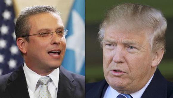 Alejandro Garc&iacute;a Padilla, gobernador de Puerto Rico y el magnate Donald Trump, precandidato republicano a la Casa Blanca. (Foto: Reuters)