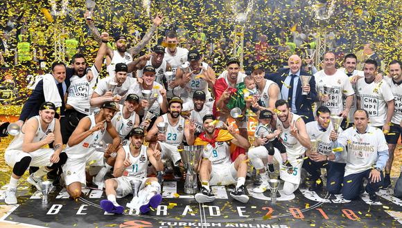 Real Madrid obtuvo su décima Euroliga de básquetbol, luego de vencer en la final a Fenerbahce con un marcador de 85-80. El duelo se jugó en Belgrado. (Foto: AFP)