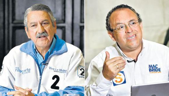 Carlos Villacorta (Viva La Molina) y Harry Mac Bride participaron del debate de El Comercio. (Foto: Paco Sanseviero/El Comercio)