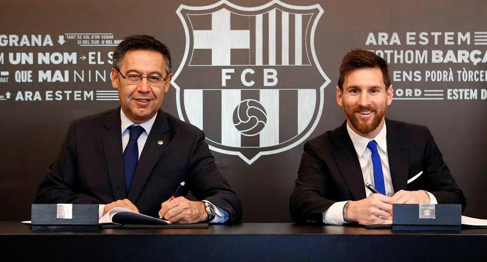 Lionel Messi firmó un nuevo contrato con el FC Barcelona con una cláusula de 700 millones. (Foto: EFE)