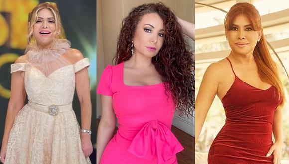 Janet Barboza le echa flores a Gisela Valcárcel por sus 35 años en la TV y le manda chiquita a Magaly Medina. (Foto: Composición)