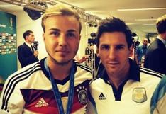 Mario Götze le pidió una fotografía a Messi tras la final