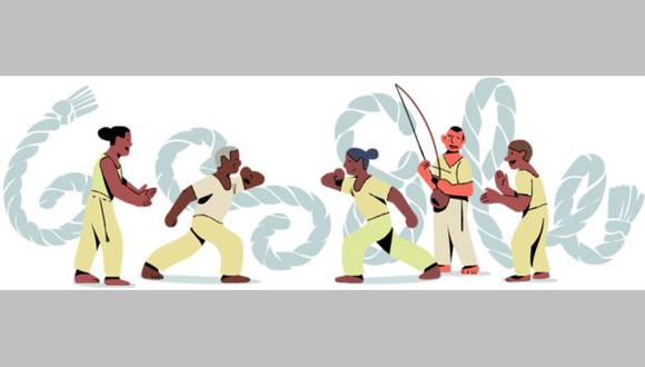 Google presentó un doodle animado para celebrar el 119 aniversario del nacimiento de Mestre Bimba. (Foto: Google)