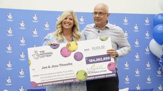 La pareja que ganó 184 millones en la lotería con un boleto de la suerte: “Ahora podemos soñar” 
