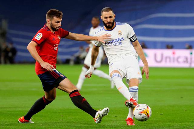 Real Madrid vs. Osasuna, en el Bernabéu, por LaLiga Santander | Foto: EFE.