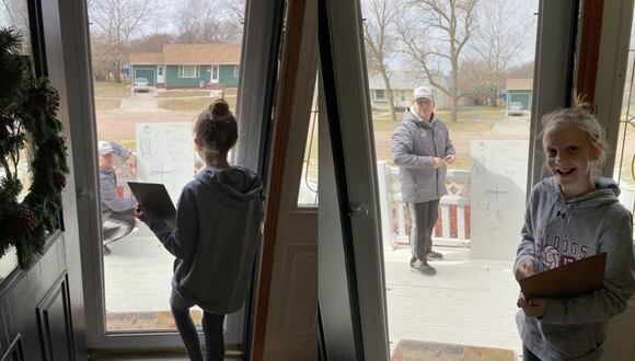 La preocupada niña le envió un correo a su profesor para que la pudiera ayudar con un problema de álgebra sin imaginar que iría a su casa. (Fotos: @JoshAnderson/Twitter)