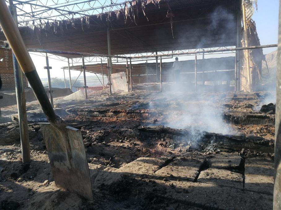Así luce el complejo arqueológico de Ventarrón tras incendio. (Foto: El Comercio)