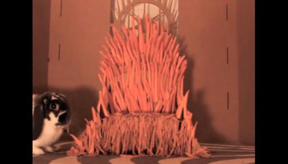 YouTube: ¿Así sería el trono de Game of Thrones para un conejo?