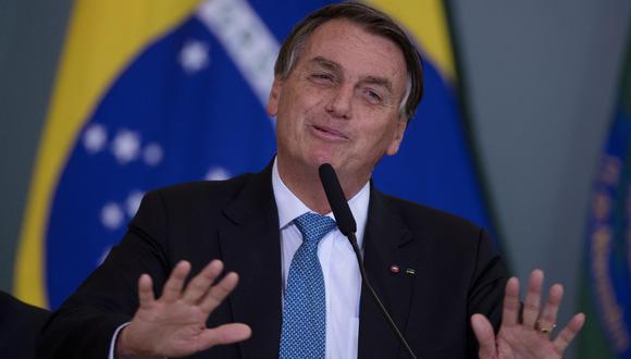 El presidente de Brasil, Jair Bolsonaro participa en una ceremonia de Modernización de los Estándares de Seguridad y Salud en el Trabajo en Brasilia. (EFE/ Joédson Alves).