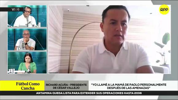 Richard Acuña da su versión tras declaración de Paolo Guerrero en no jugar en Trujillo (video: RPP)