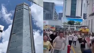 China: rascacielos de 300 metros vuelve a temblar y es evacuado en medio del pánico | VIDEOS Y FOTOS
