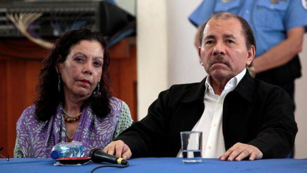 Daniel Ortega describes the opponents as "coup plotters."  (REUTERS)