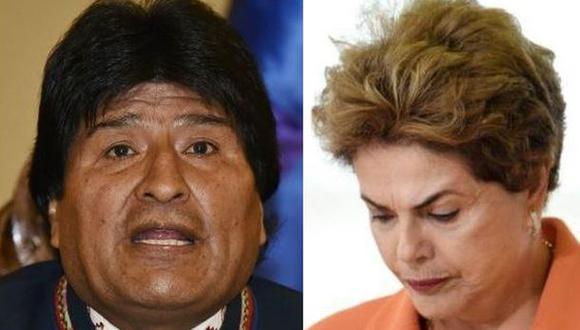 Evo Morales y su férrea defensa de su "hermana" Dilma Rousseff