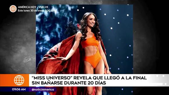 Miss Universo 2022 reveló que llegó a la final sin bañarse durante todo el certamen