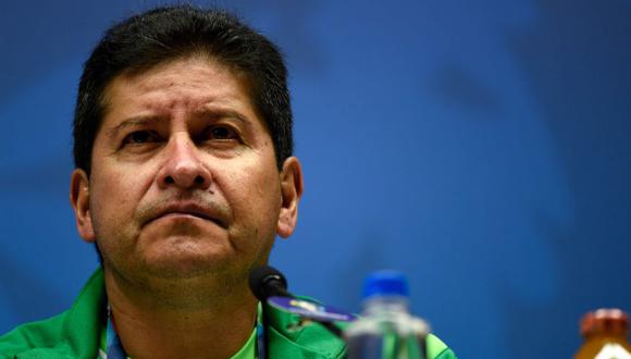 Villegas evitó responder al presidente de la Federación Boliviana de Fútbol.(Foto: AFP)