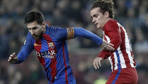 Lionel Messi habría conversado con Antoine Griezmann para convencerlo de llegar al Barcelona. El francés aún no decide dejar el Atlético de Madrid. (Foto: EFE)