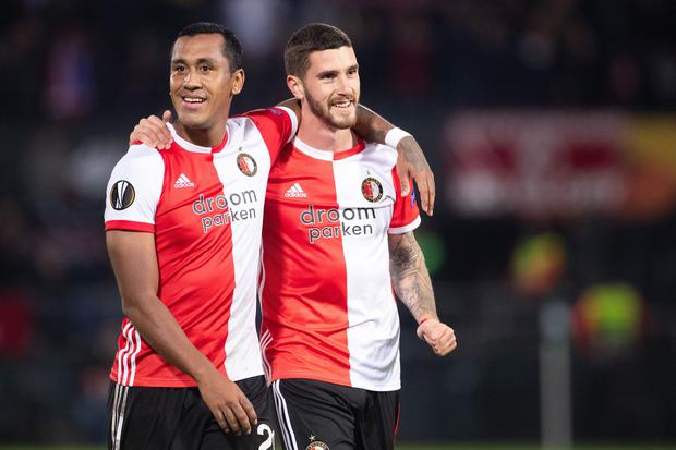 Renato Tapia e Marcos Senesi nel Feyenoord.  (Foto: agenzie) 