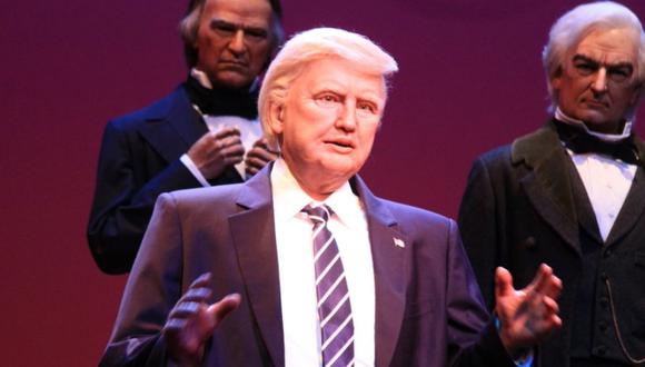 La figura de Donald Trump ya se encuentra en el "Salón de los Presidentes" del Magic Kingdom de Disney. (Foto: Twitter)