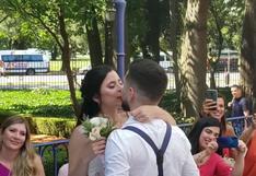 Buenos aires: realizan bodas en un jardín de rosas para celebrar San Valentín